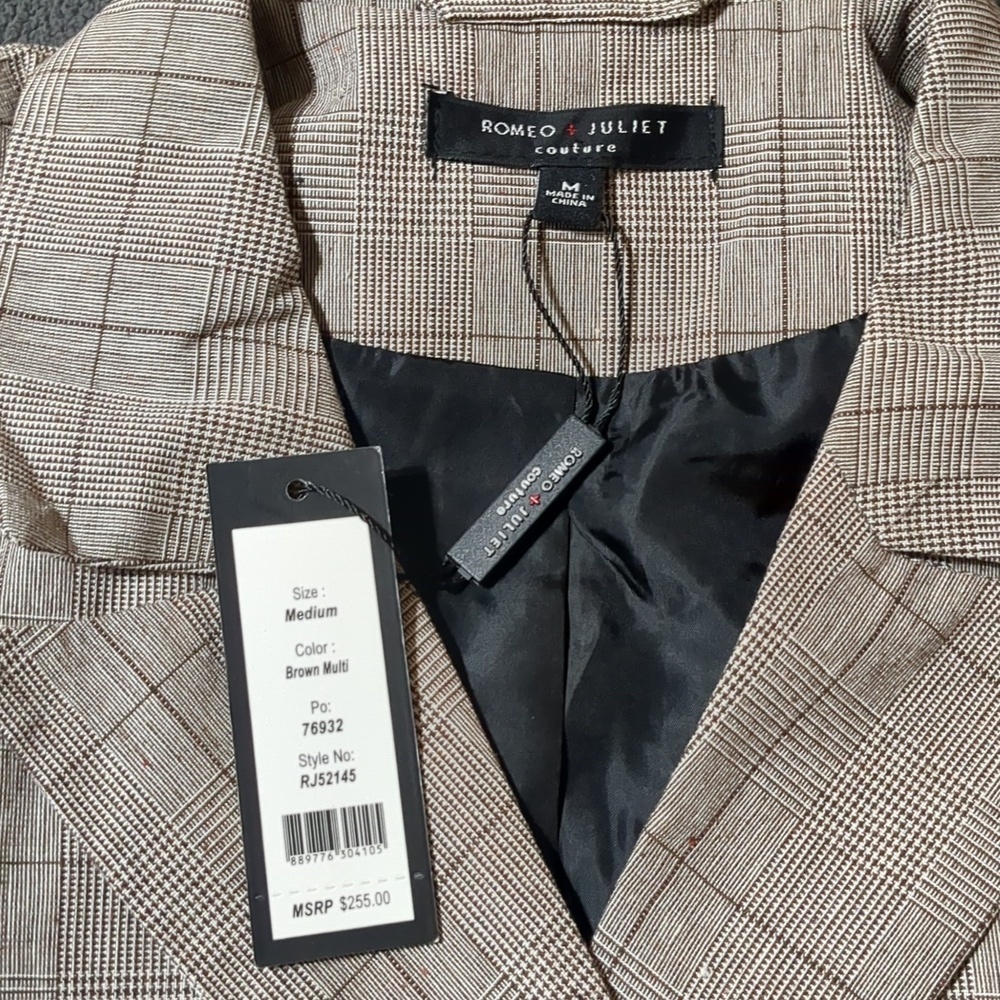 Romeo and Juliet Couture Fringe Brown Women's Blazer Size Medium Oversized NWT - Picture 16 of 16